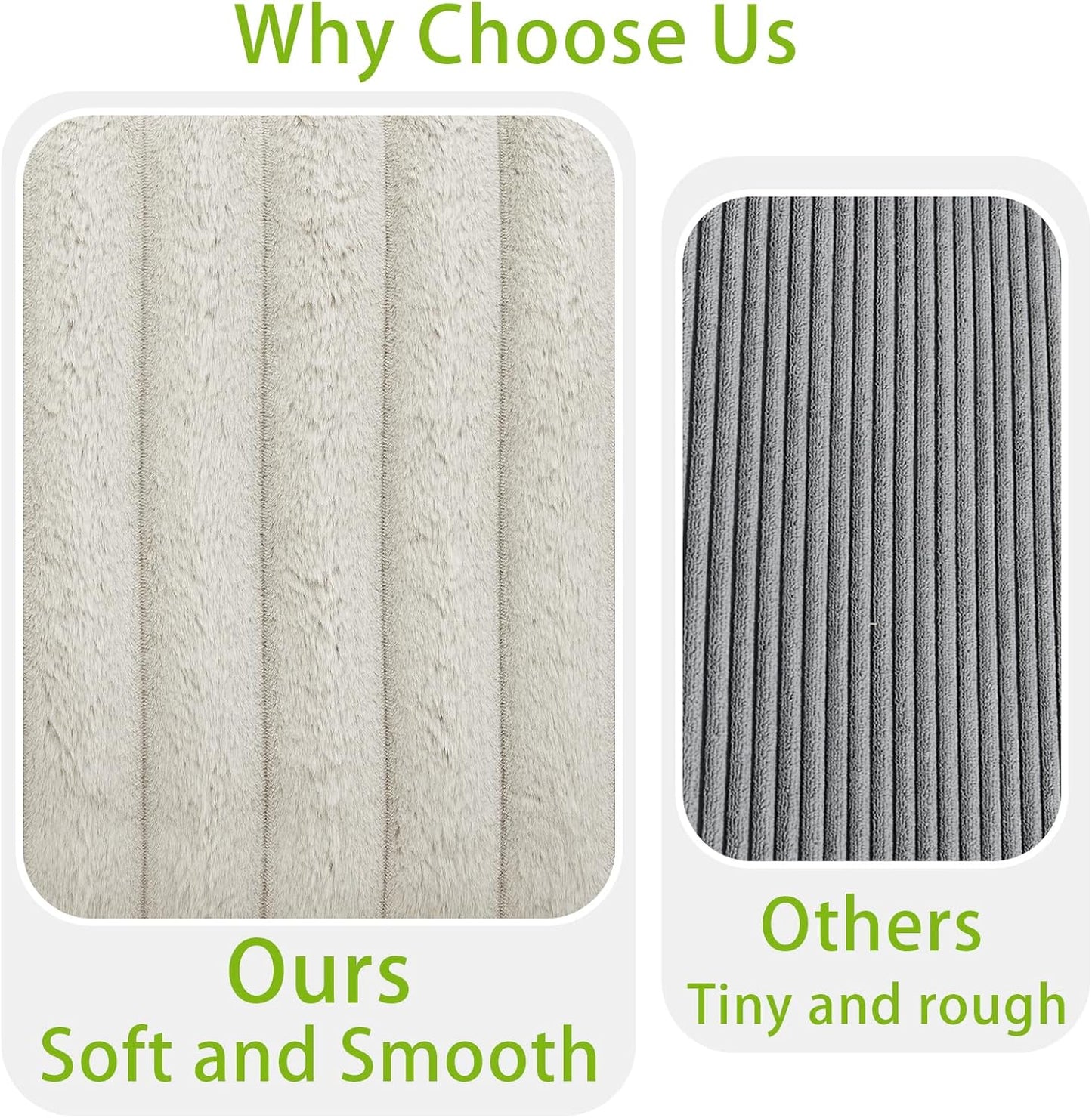 THSUPER 122-Inch Oversized U Shaped Plush Corduroy Fluffy Sectional Sleeper Sofa with Pull Out Bed, Storage Chaise Lounge and USB Charging Port - Beige