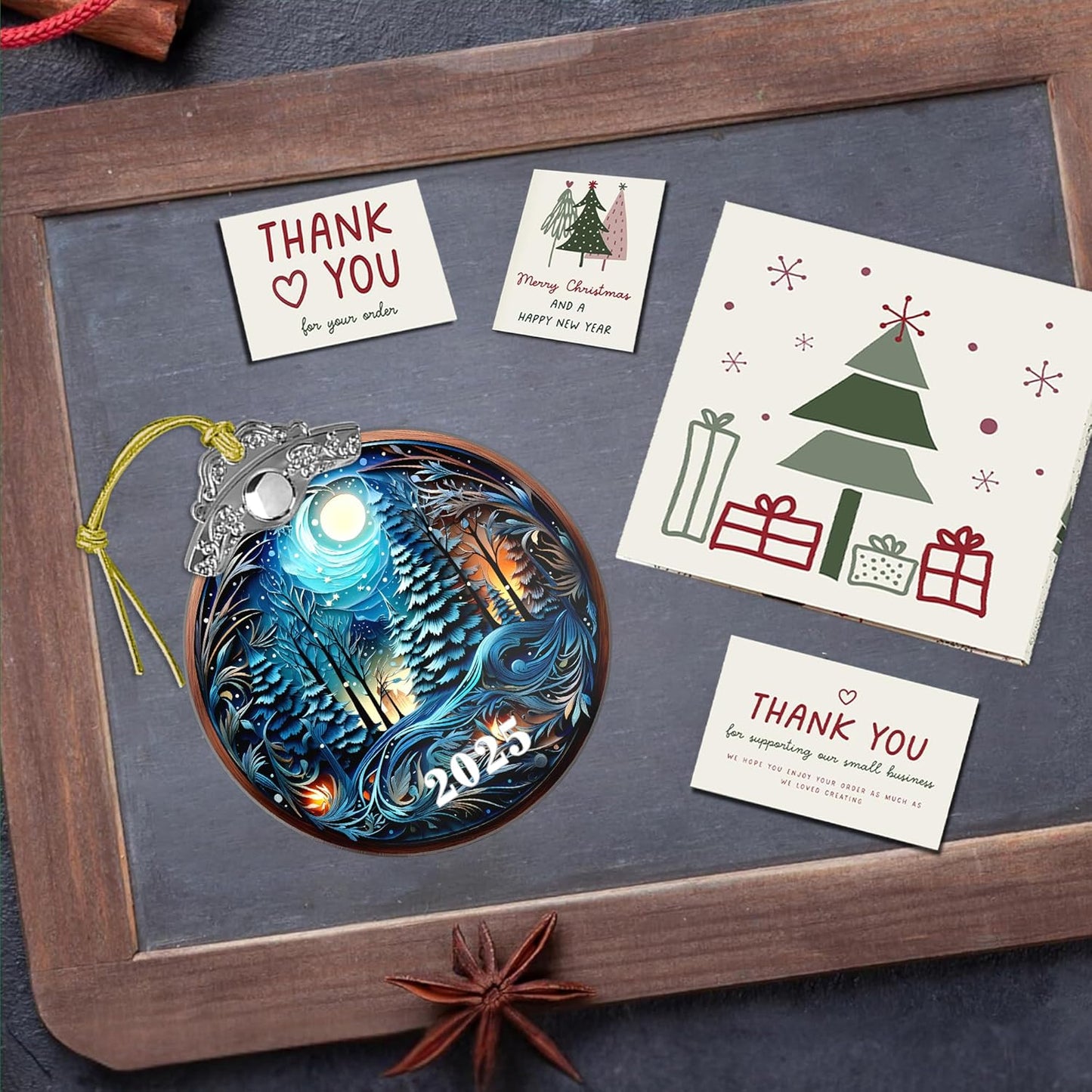 Christmas Tree Acrylic Ornament, Christmas Ornaments 2025, Christmas Ornament, Tree Ornaments, White Elephant Gifts for Adults, Gag Gifts Funny Adult, Christmas Decor (Noel in the Forest)