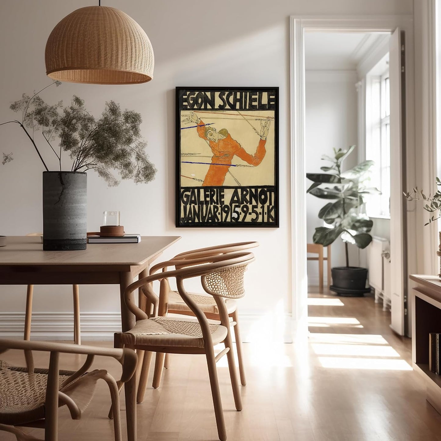 Poster Master Vintage Painting Poster - Retro Expressionism Print - Self Portrait as the Martyred St Sebastian - Gift for Artist, Friend - Wall Decor for Home, Office, 24x32 Unframed Wall Art