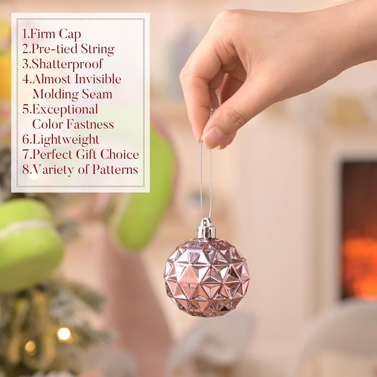 Valery Madelyn Christmas Tree Decorations Ornament Set for Fall Halloween, 50ct 2.36 Inches Pastel Colorful Shatterproof Christmas Ball Ornaments Hanging Xmas Holiday Party Decor