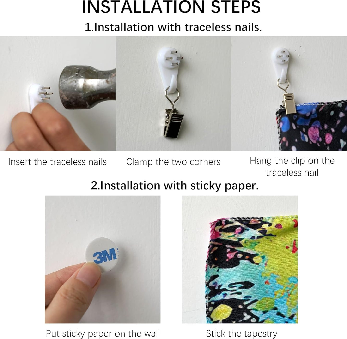 OSVINO Blacklight Mandala Tapestry 79"x59" Glow In The Dark Psychedelic Boho Tapestry Colorful Backdrop Bohemian Room Decor UV Reactive Hippie Wall Posters for Bedroom