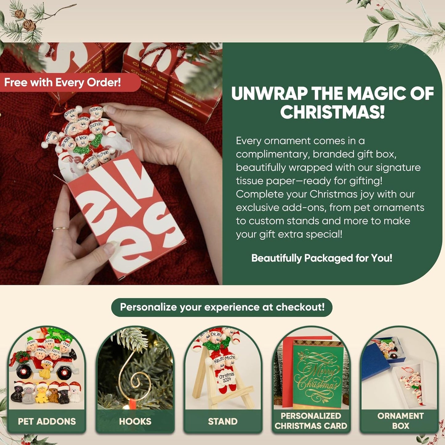 Personalized Sibling Ornaments 2024 - Big Sister Ornament for Christmas Tree