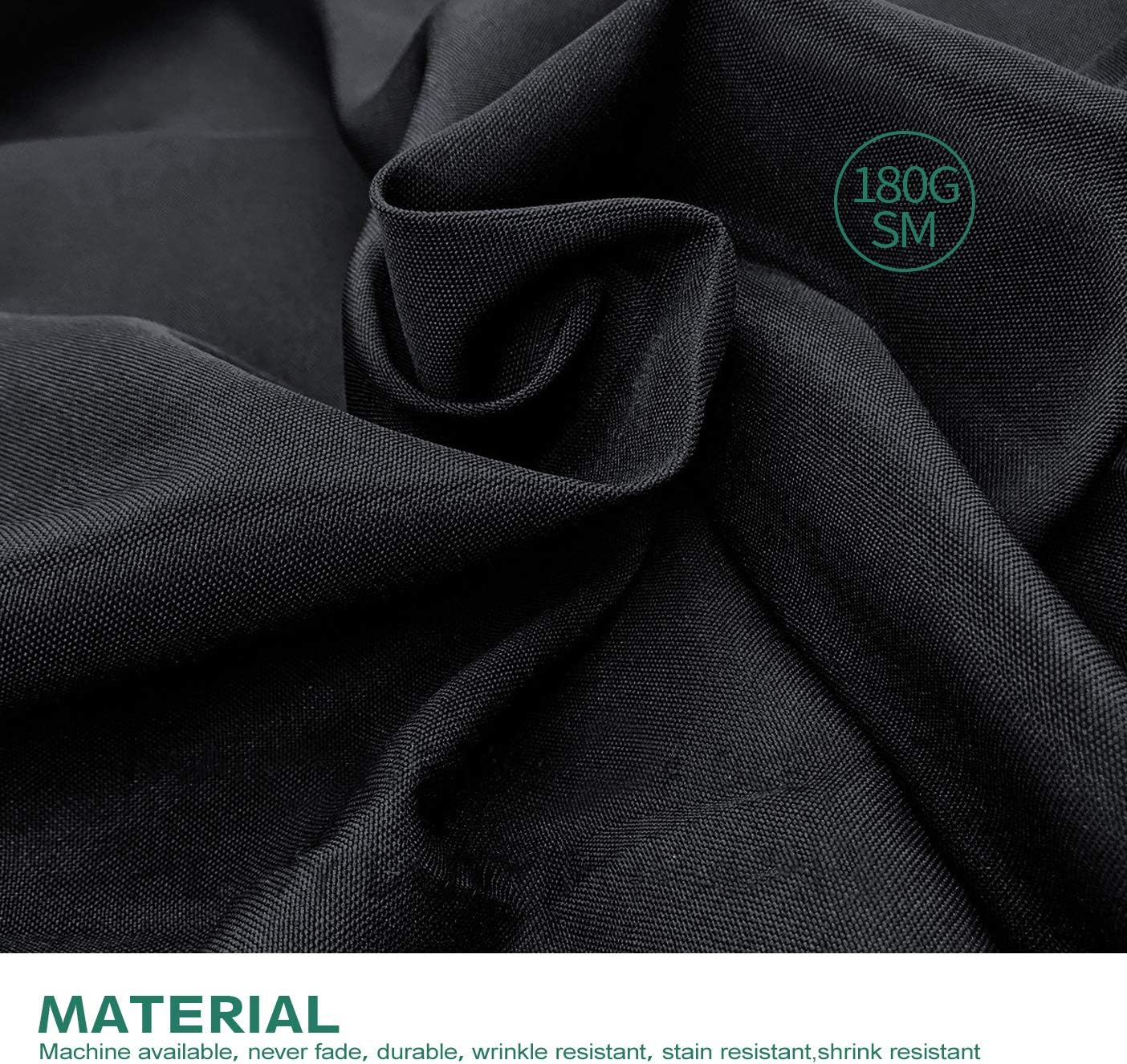 Surmente Black Tablecloth for Round Tables, 70-inch Round Table Cloths for Weddings, Banquets, or Restaurants