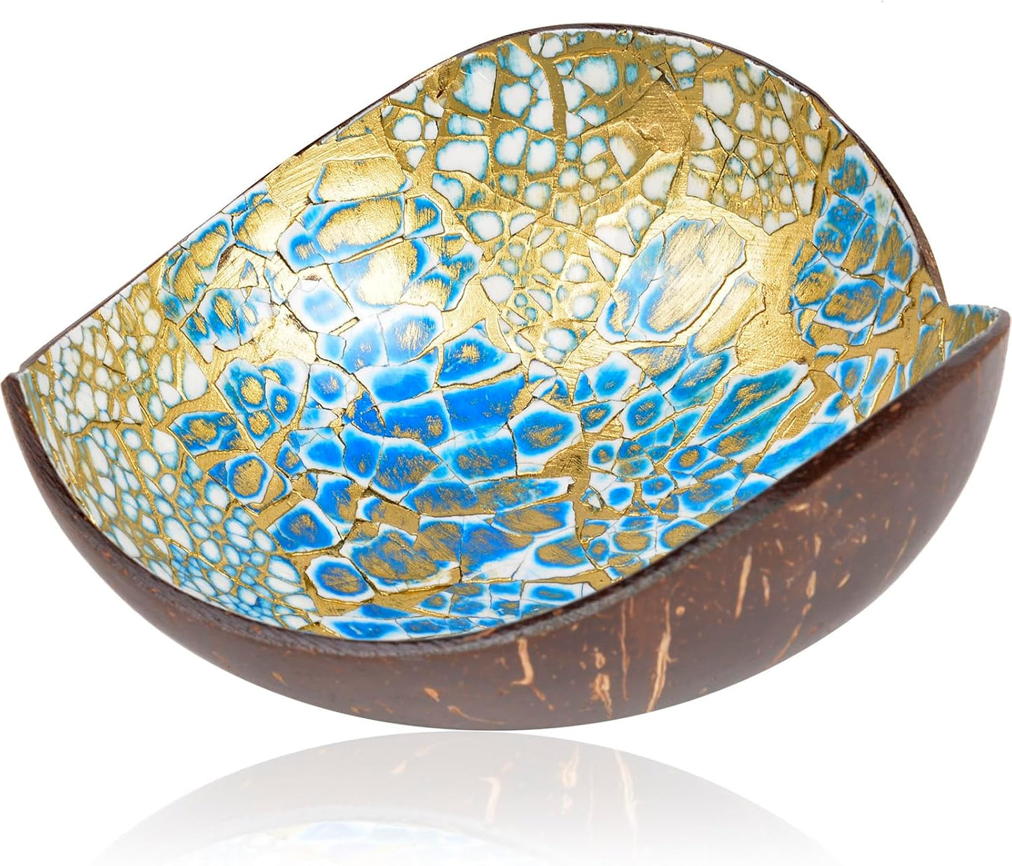 Coconut Bowls Decorative Candy Dish - Heart Acai Bowl, Natural Wooden Candy Dish, Key Bowl Holder for Entryway Table, Yogurt Smoothie Nuts Dessert Container, Rice Fruits Dry Snack Storage Shell Bowls