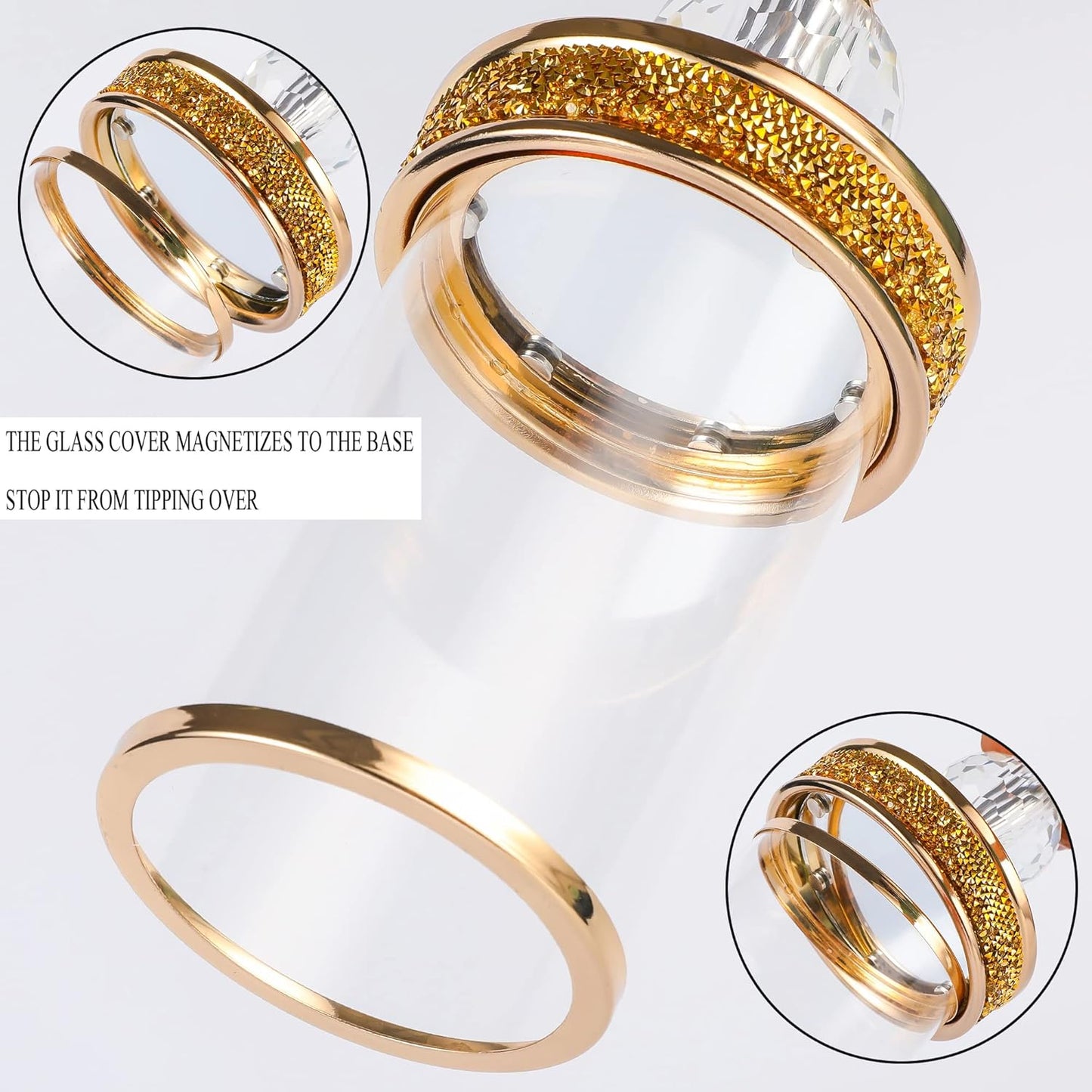 Candle Holder, Pillar Candle Holders, Crystal Candlesticks Holder for Wedding, Parties, Events, Chirstmas,Home Decor, Table Centerpieces CH028D (S)