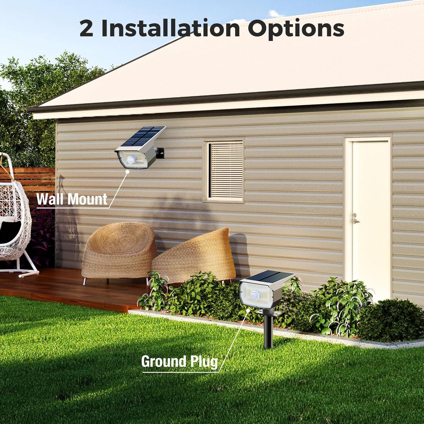 nipify 12 Pack Solar Spot Lights Outdoor Motion Sensor with 3 Modes,Solar Spotlights Outdoor Waterproof 2-in-1 Auto On/Off Landscape Lighting for Outside Yard Wall Garden Pathway, Warm White