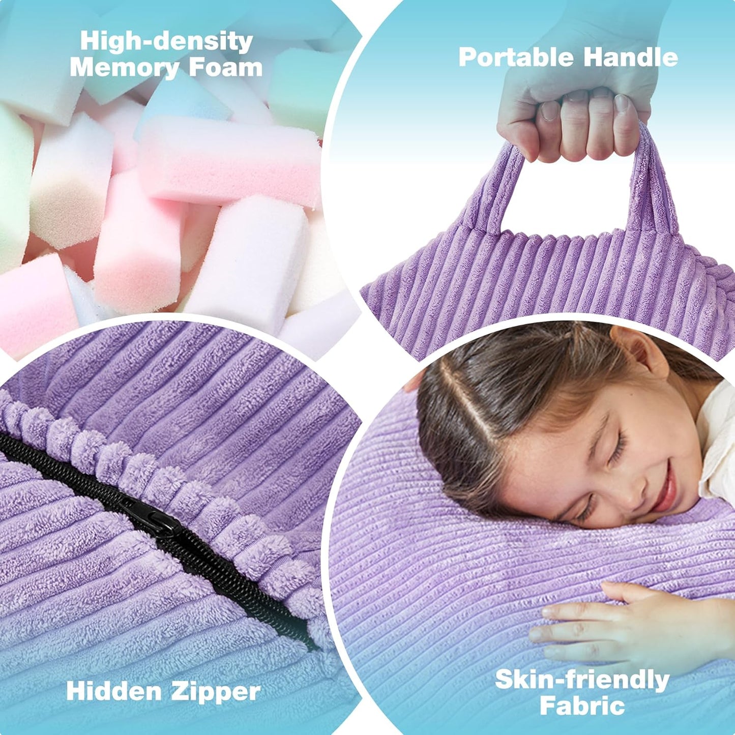 Hobestluk 4.5FT Bean Bag Chair Giant Bean Bag Chair with Filler Included Adult Bean Bag Chairs with Removable Cover for Bedroom Living Room - (Jumbo, Purple)