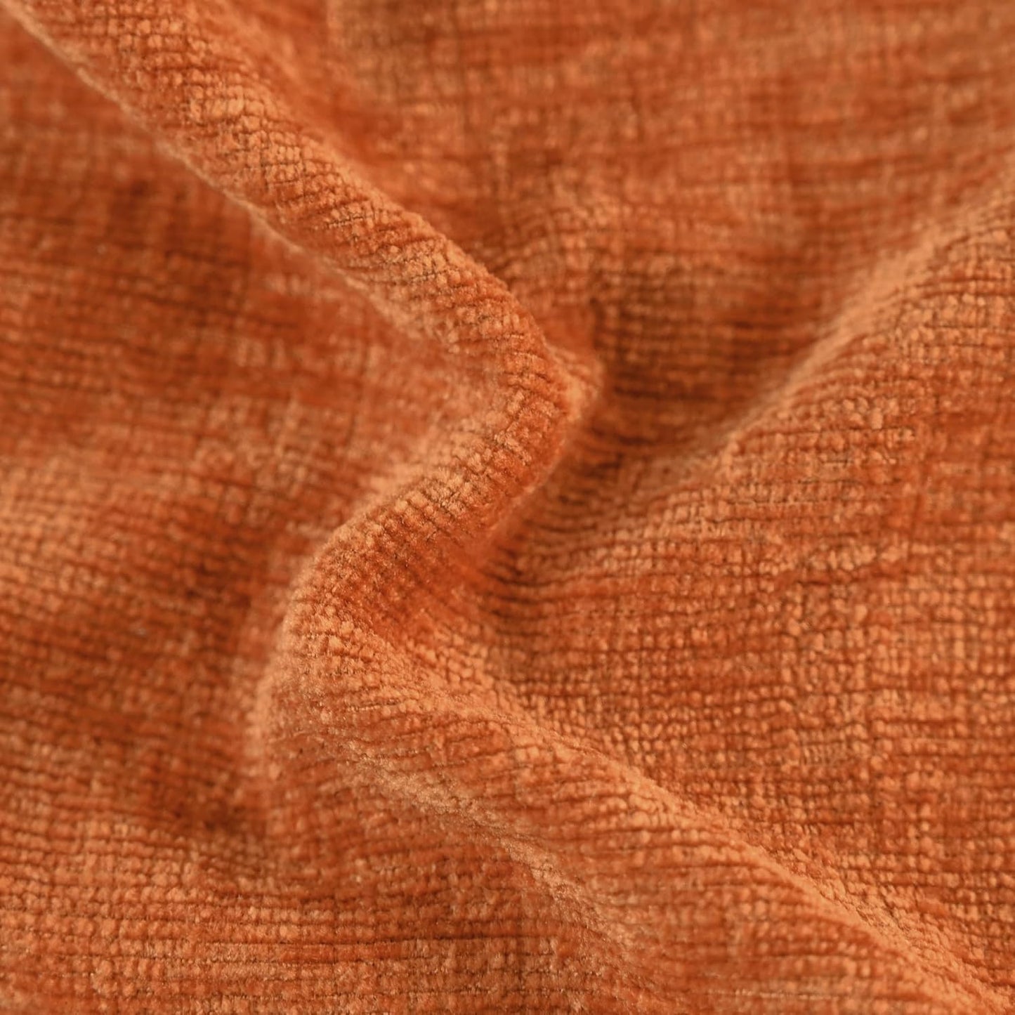 CaliTime Fall Throw Pillow Covers Decorative 16 X 16 Inches Pack of 2 Cozy Chenille Cushion Cases for Couch Sofa Bed Living Room Home Burnt Orange