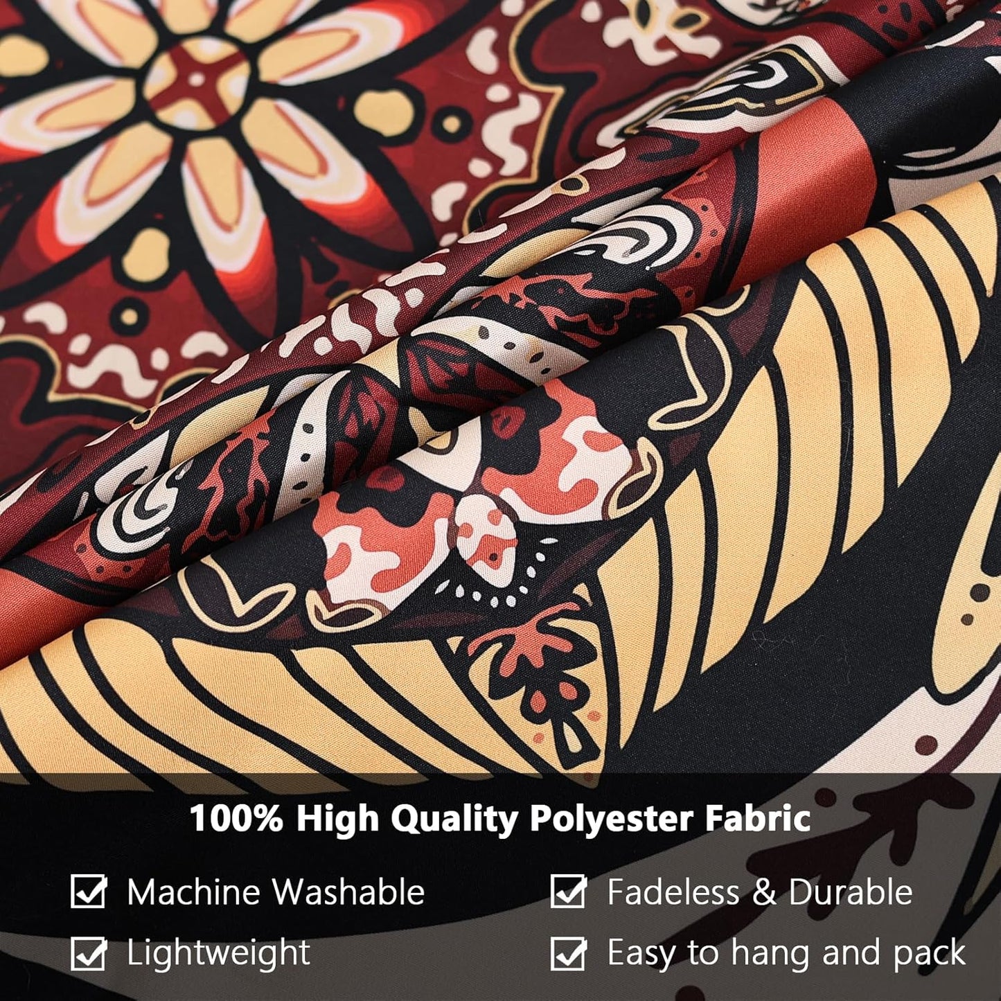 CHDGDHC Mandala Tapestry - Moth Wall Hanging, UV Resistant, Machine Washable, Lightweight, Psychedelic Bedroom Aesthetic Decor for Bedroom, Living Room, Yoga Room - 79.92x59.84 Inch