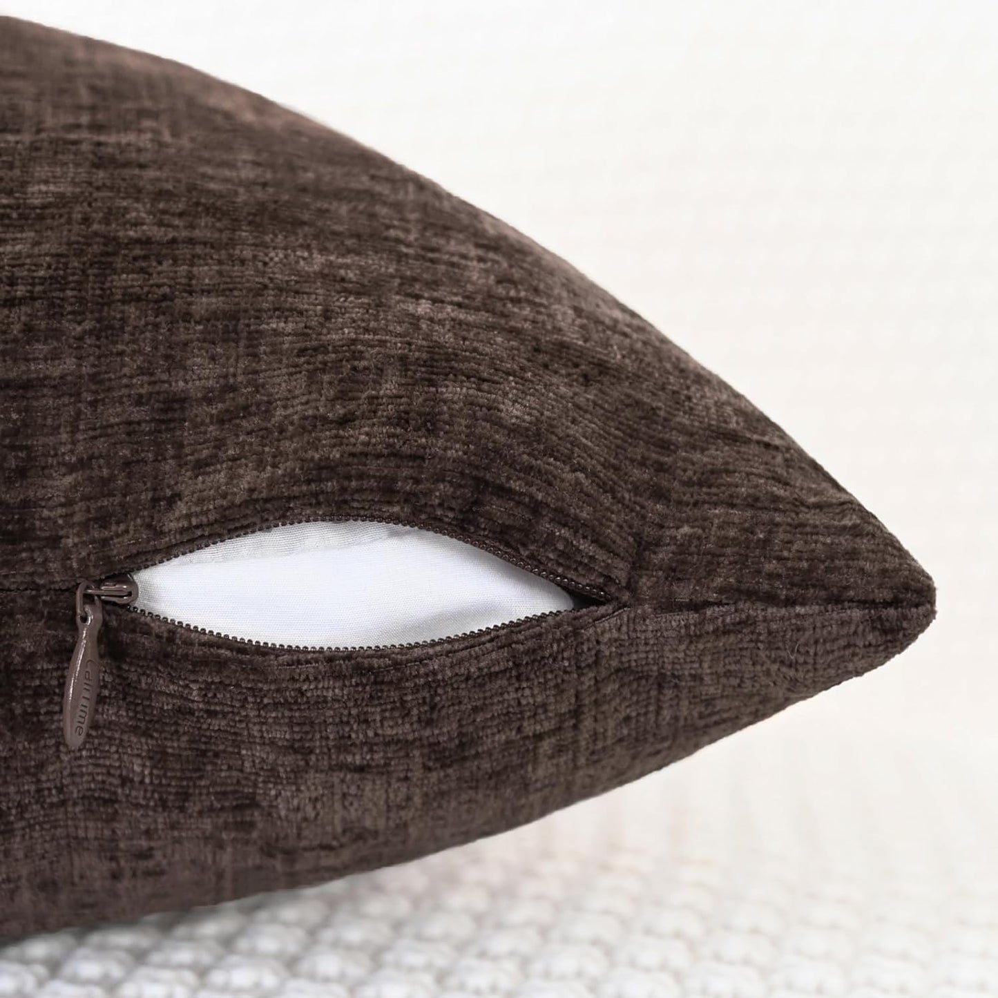 CaliTime Throw Pillow Covers Decorative 18 X 18 Inches Pack of 4 Cozy Chenille Cushion Cases for Couch Sofa Bed Living Room Home Coffee