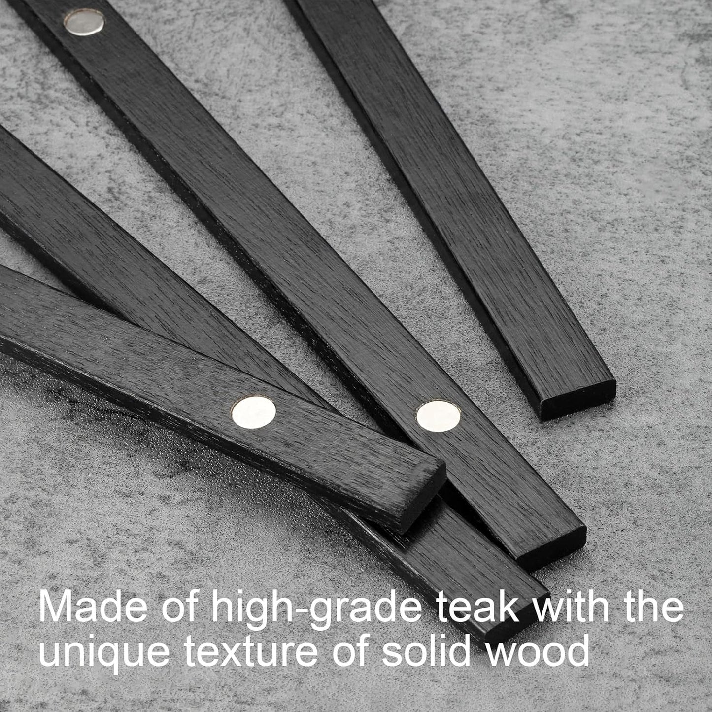 FALAMON Magnetic Poster Hanger Frame, 10x14 10x15 10x13 Teak Wood Magnet Poster Frame for Posters, Prints, Photos, Pictures, Maps, Scrolls, and Canvas Artwork(Black, 10")