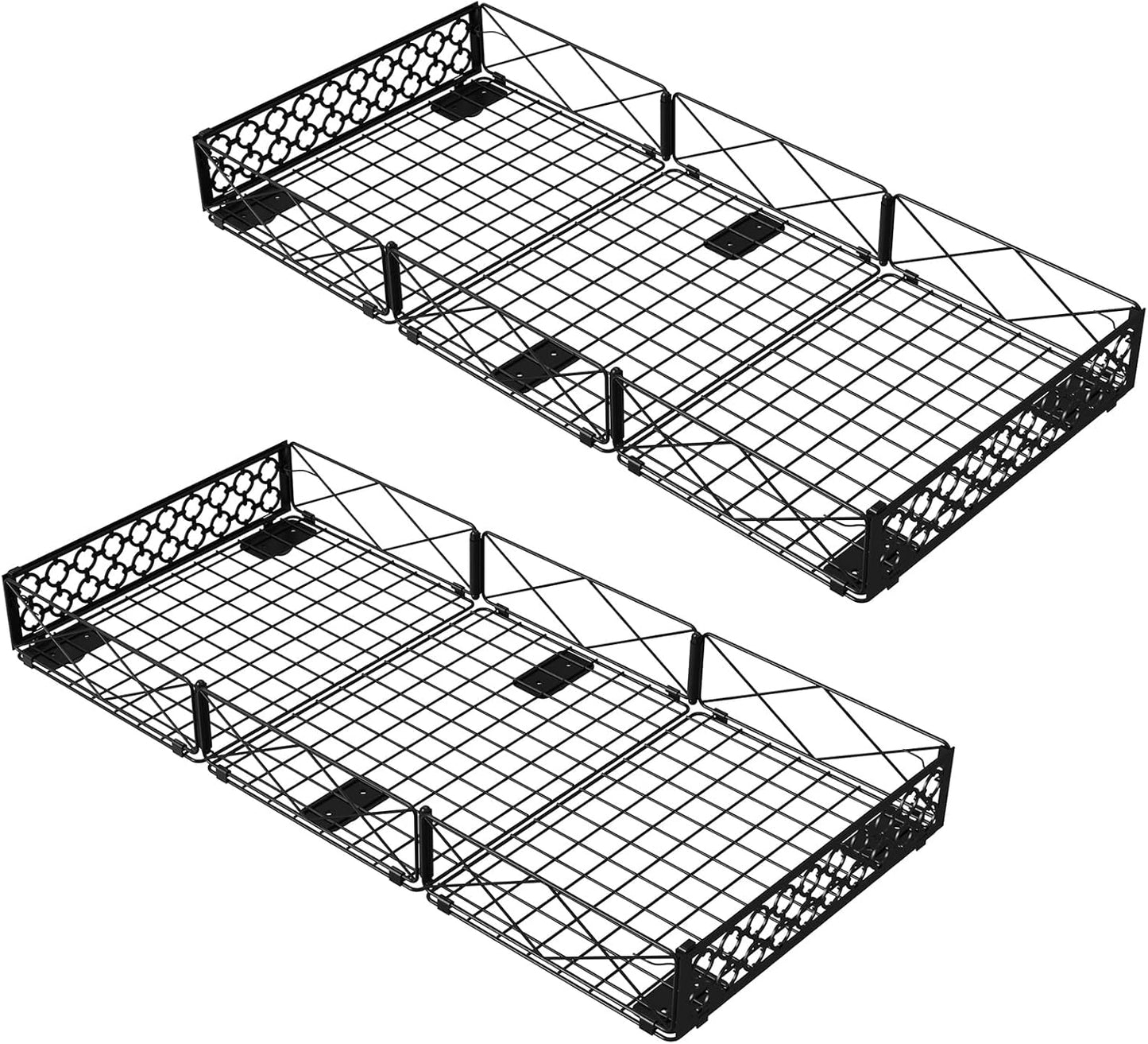 NADAMOO Large Under Bed Storage with Wheels, Low Profile Rolling Under Bed Storage Containers，Foldable Metal Under the Bed Organizer Bins for Bedroom，2 Packs