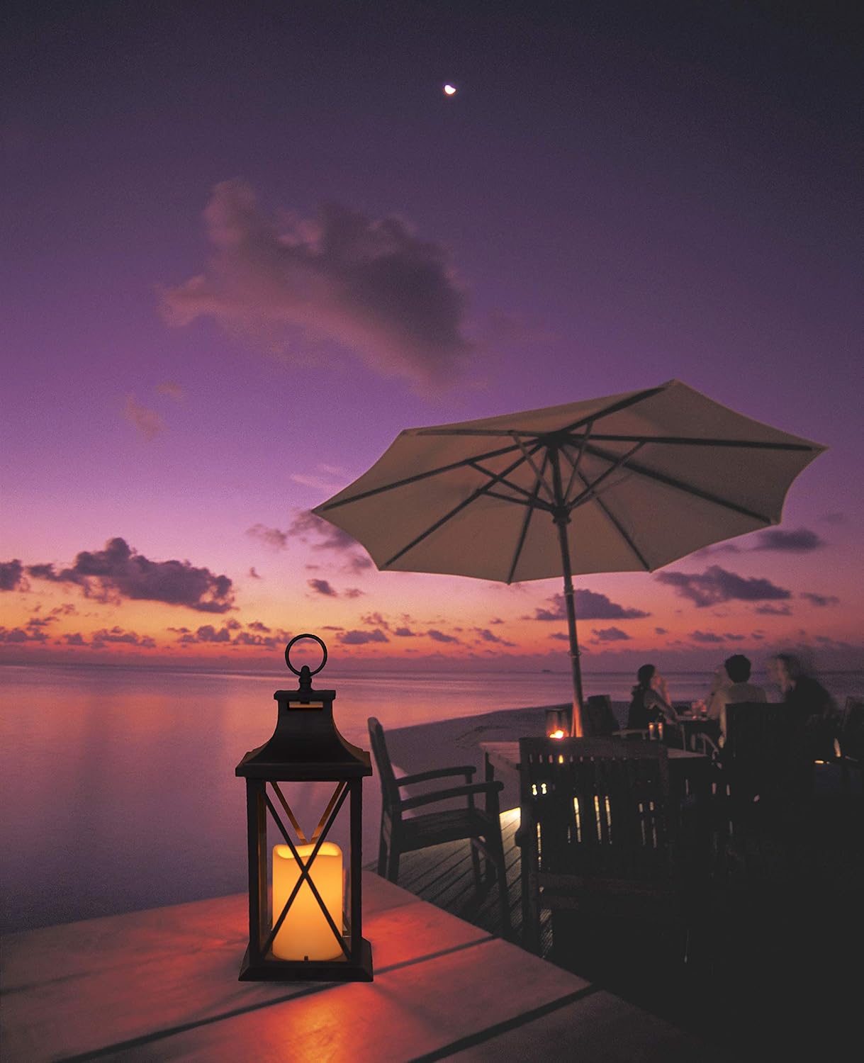 YAKii 14" Decorative Candle Lantern LED Flameless Candle Timer, Plastic LED Candle & Holder, Indoor & Outdoor Hanging Lights,Christmas Day Decoration (Antique Copper Brushed 2 PCS)