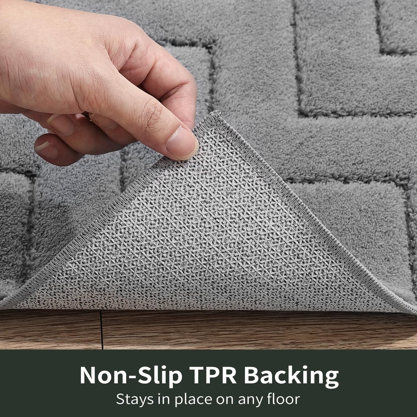 Stiio Front Door Mat Indoor Outdoor Entrance 20x31.5 Inches, Non Slip Washable Entry Rug, Dog Doormat, Absorbent Entrance Mat for Front & Back Door, Muddy Wet Shoes & Paws, Grey