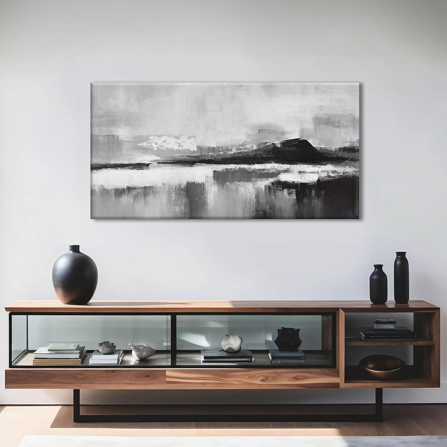 Black and White Abstract Canvas Wall Art Decor Modern Wall Decorations Home paintings Decor Wall Art Prints Artwork for Living Room Wall Bedroom Kitchen Office Decor 20"×40"