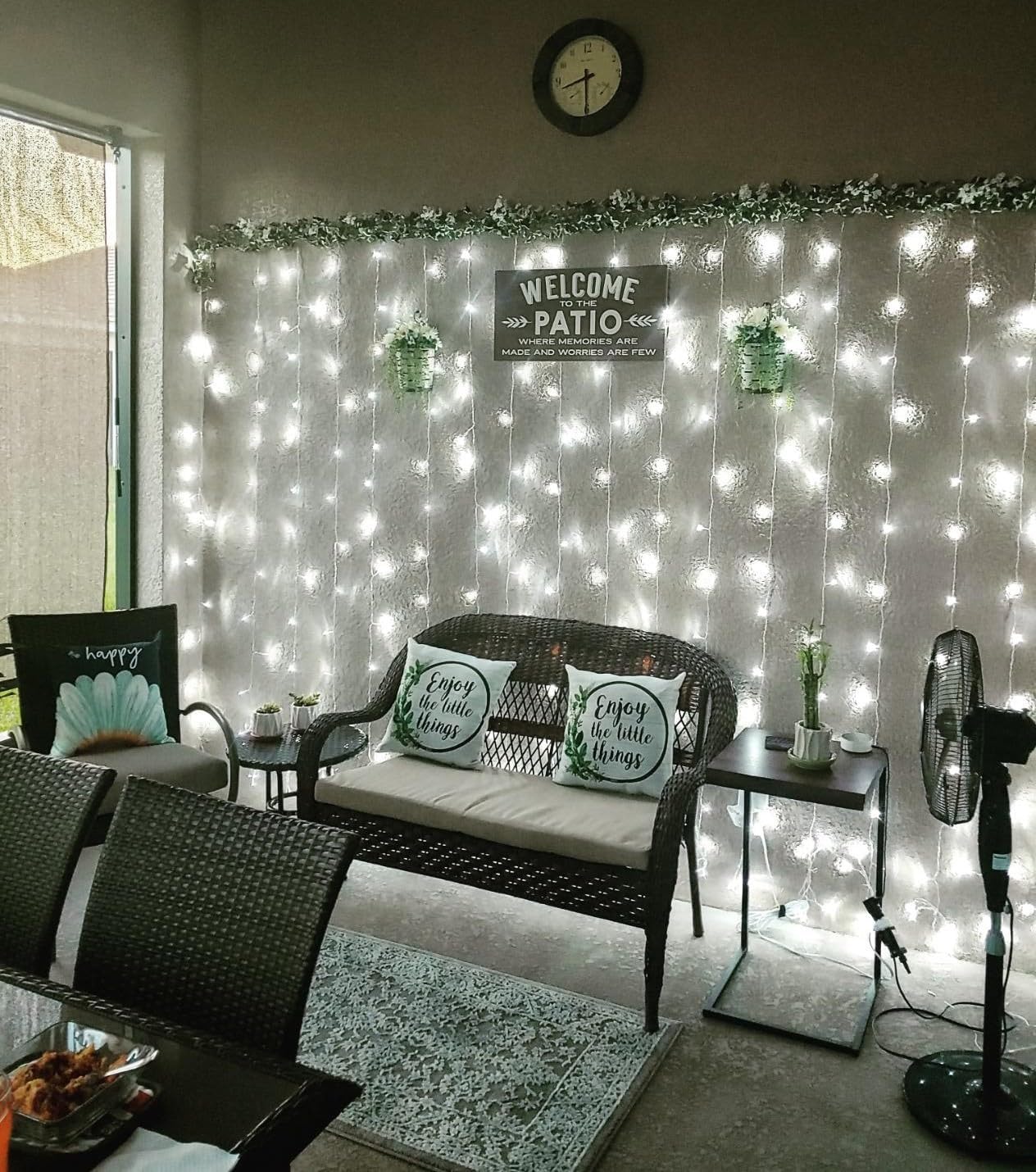 Lighting EVER Curtain Lights Cool White, 306 LED Plug in Hanging Fairy String Light for Bedroom Wall, Indoor Outdoor Backdrop Lighting for Wedding Party Patio (10x10ft, 18 Strings 6.9" Apart)