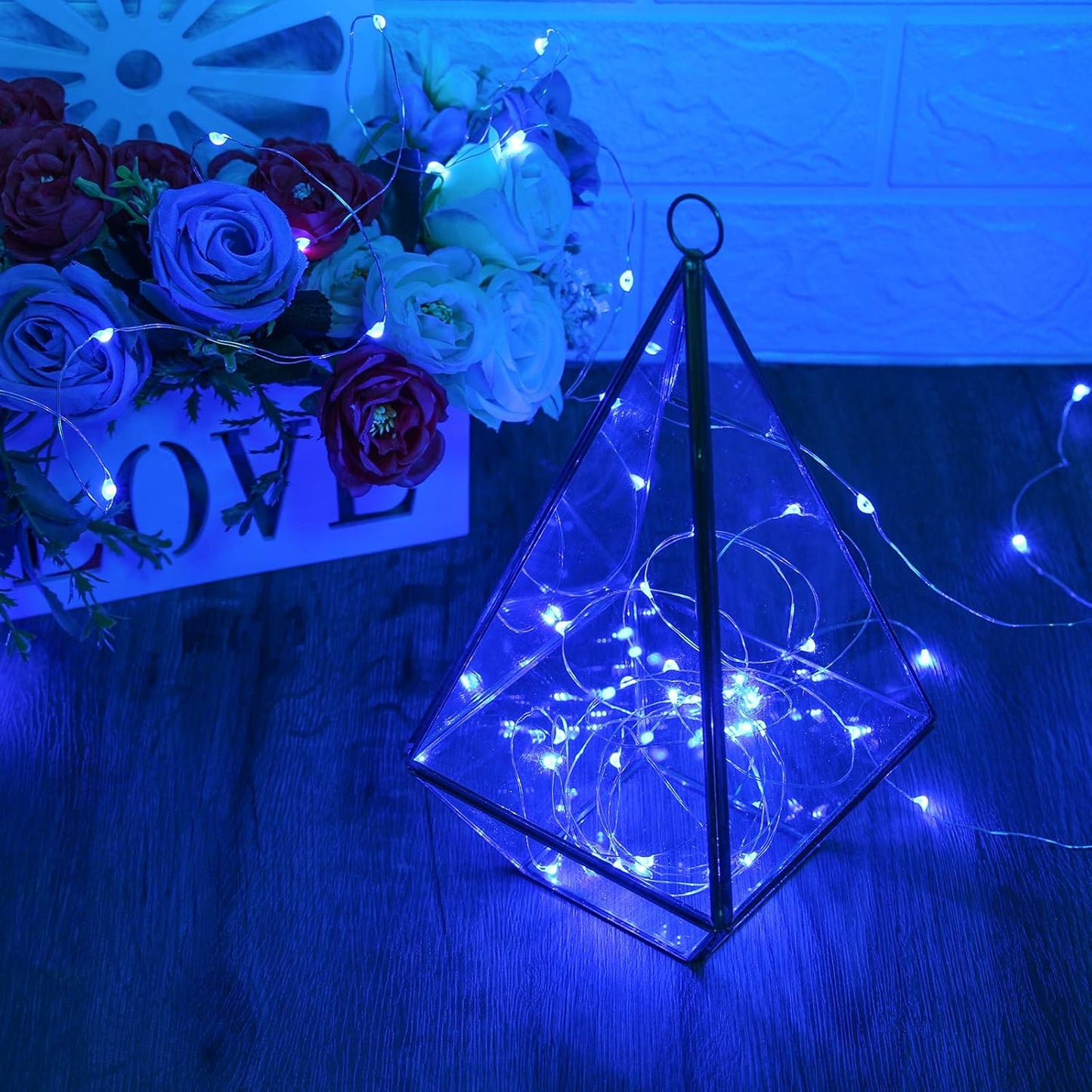 XINKAITE Waterproof LED Fairy String Lights - Starry DIY Decoration for Indoor & Outdoor Parties, Christmas, Holidays (10FT/3Meters, Blue)