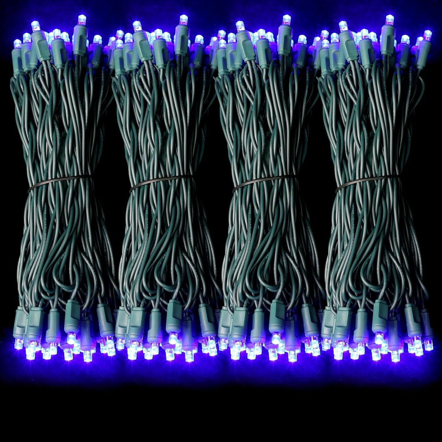 50LED String Lights,LED Christmas Lights,6" SPACING,Green Wire,Blue Colour,Commercial Grade