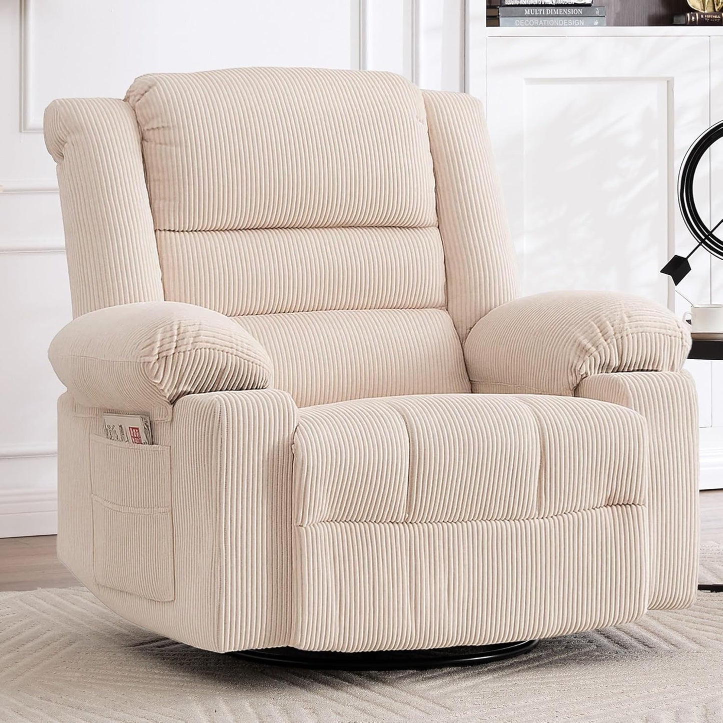 Recliner Chair Modern Ergonomic Lounge Swivel Single Sofa Seat Living Room Recliners on Clearance Foam Filling