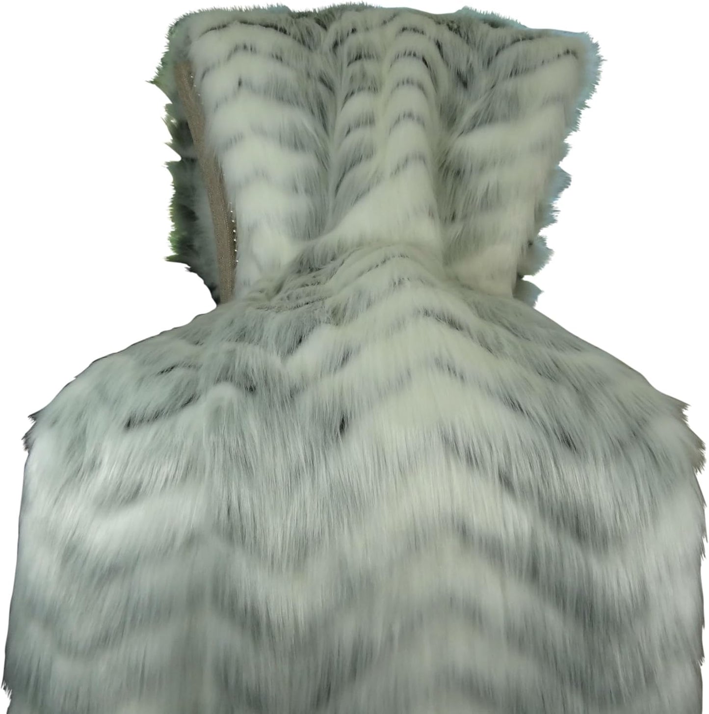 White Fox Faux Fur Throw Blanket & Bedspread - White Gray Fox Fur Throw - Luxury Fox Faux Fur - Soft Faux Fur Blanket, Made in US, 16483