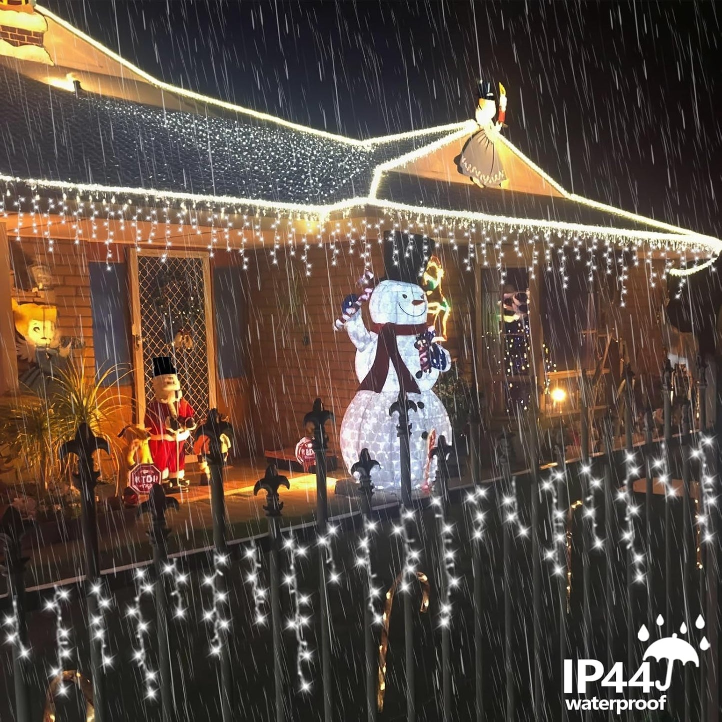 QITONG 800 LED Icicle Lights White