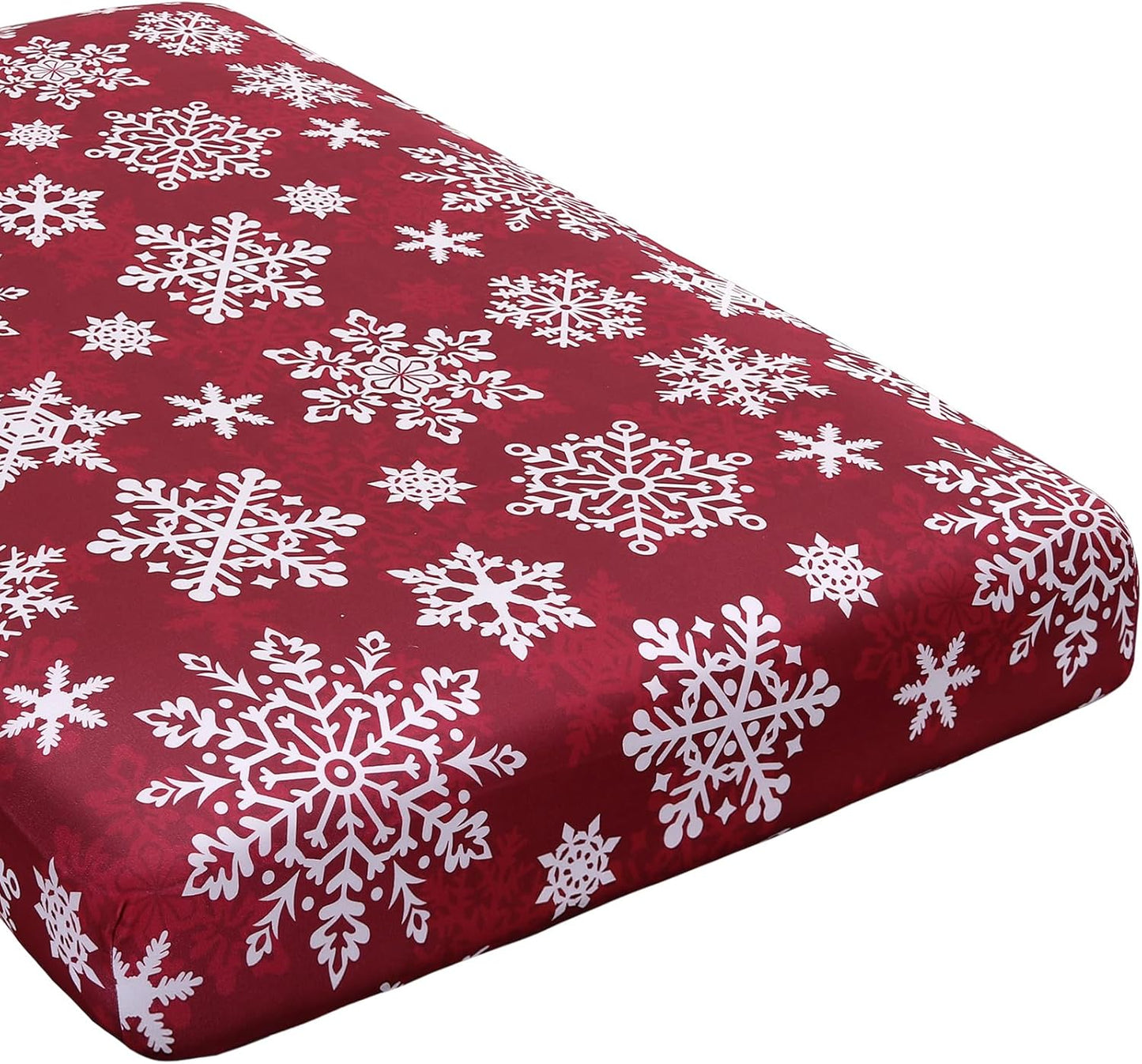 H.VERSAILTEX Christmas Sofa Slipcover Fleece Stretch Chaise Cover Sectional Couch Covers for L Shaped Sofa Both Left/Right Snowflakes Sofa Cover for Christmas (1 Piece Chaise Cover, Snowflakes)