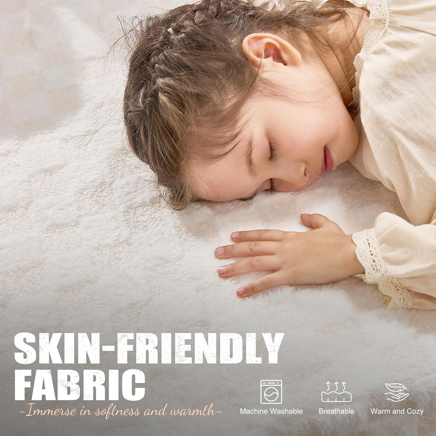 Hobestluk Modular Sectional Sofa Memory Foam Couch Sofa Bed Loveseat with Chaises Cloud Couch with Removable Cover Large Sectional Couches for Living Room (Plush White, Sofa Bed)