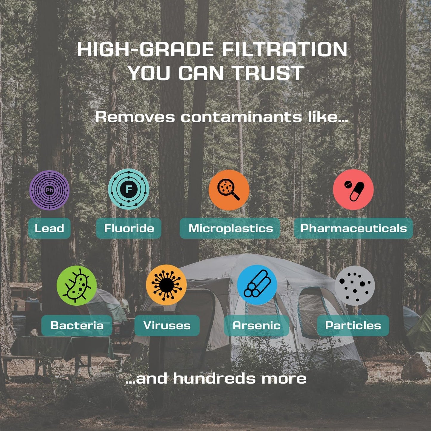 Coldstream FTO Plus Water Filter Cartridge (4 Pack) - Dependable for Easy Installation as a Berkey Replacement - Ceramic Gravity Filter For Stainless Steel Systems