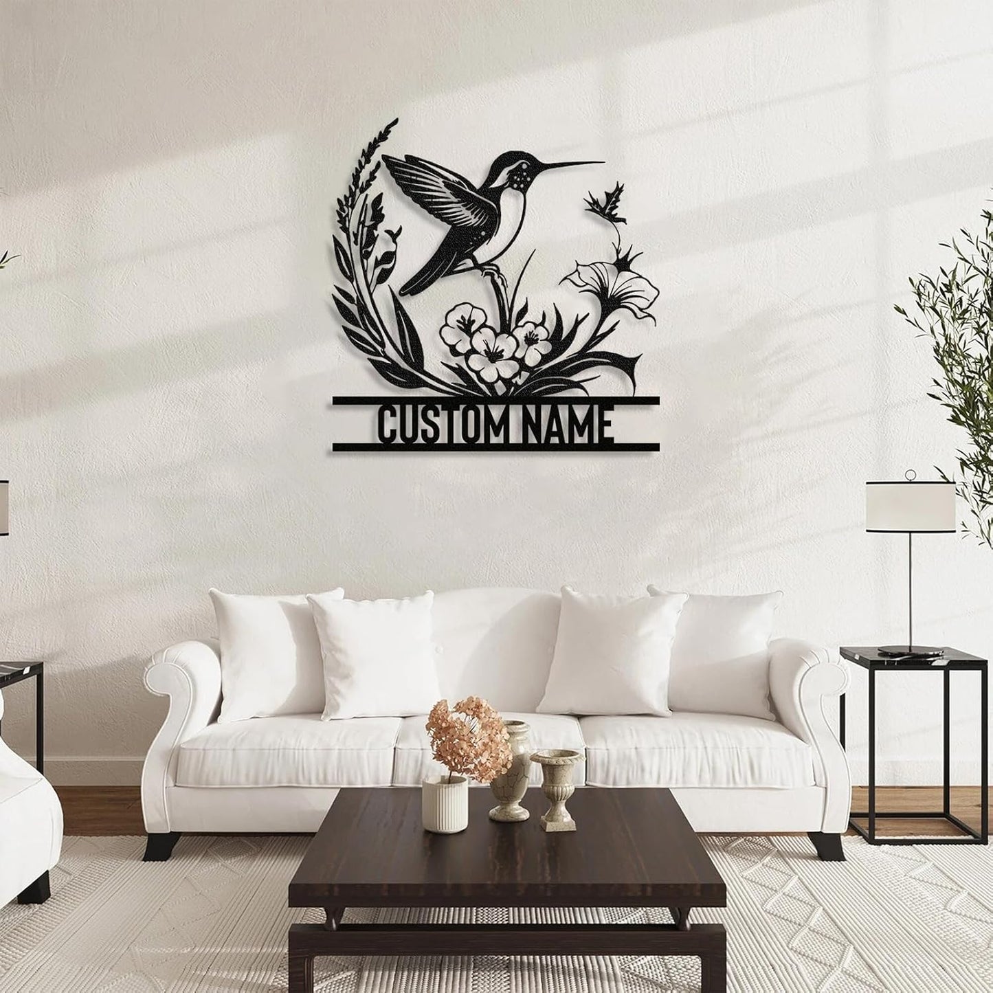 Personalized Metal Signs | Bird Metal Wall Art | Metal Name Sign Birds Welcome Plaque | Custom Garden Sign Yard Signs | Personalized Wedding Gifts | Housewarming Decor Indoor Outdoor