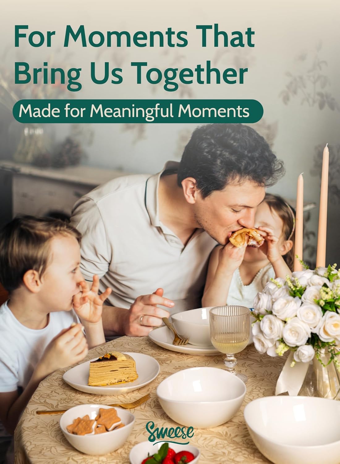 Sweese 4 oz Porcelain Bowls Set of 6 - White, Small Dipping/Snack/Sauce/Condiment Dish - Microwave, Dishwasher Oven Safe