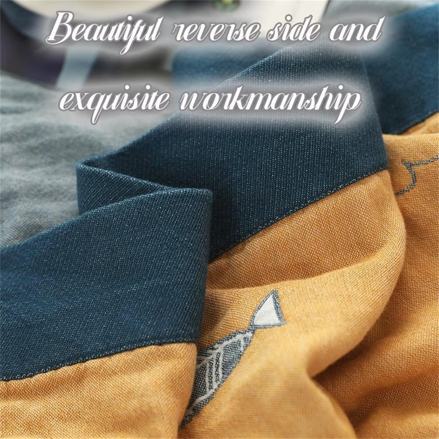 MSGKV Boho Throw Blanket 100% Cotton Woven Throw Blanket for Couch Sofa Bed Double Sided Knit Warm Blanket Cover Sheet Reversible Wearable Summer Blankets, 60''Wx 80''L