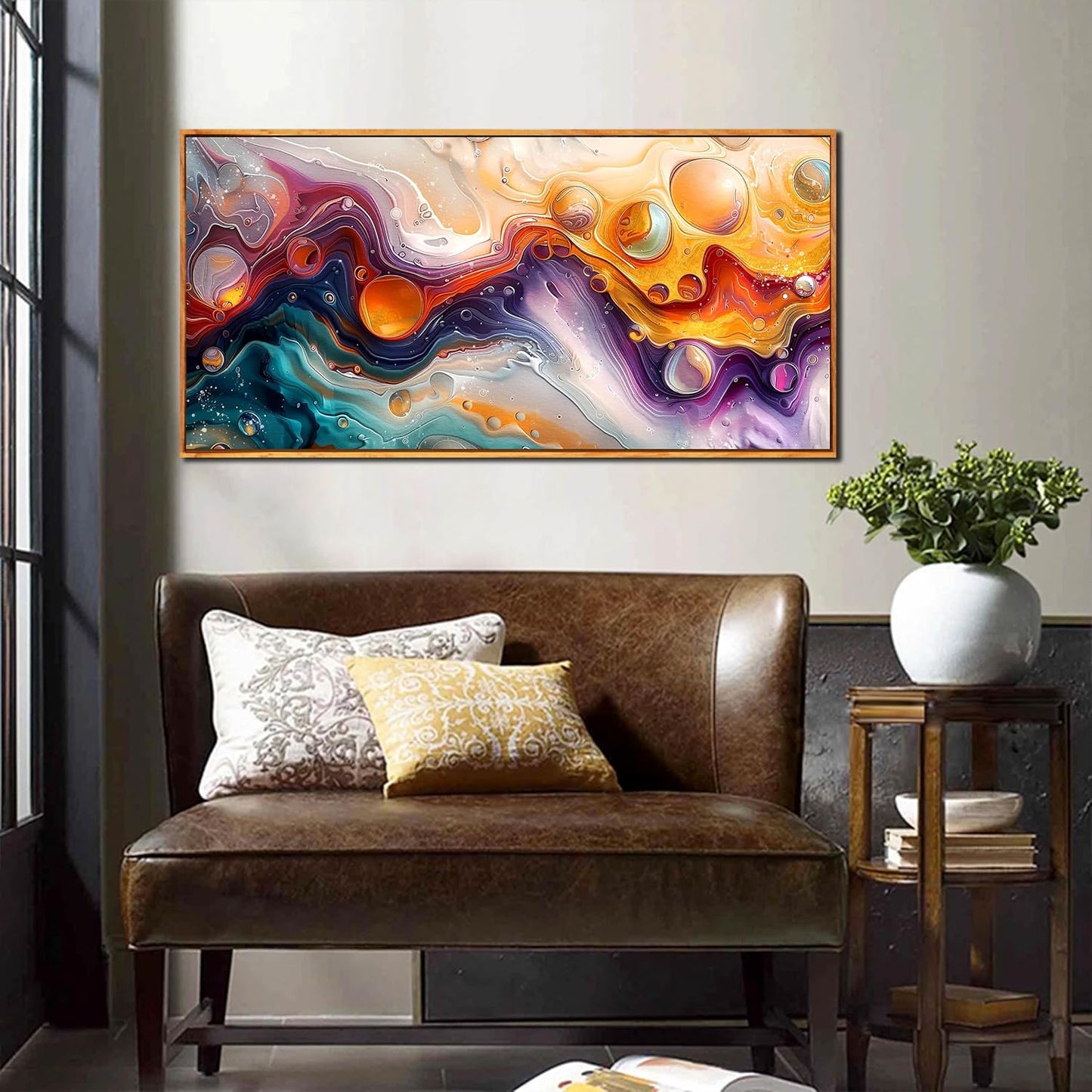 ZHAOSHOP Abstract Colorful Canvas Wall Art for Living Room - Modern Picture Wall Art for Office - Frames Wall Art for Bedroom Size 20" x 40"