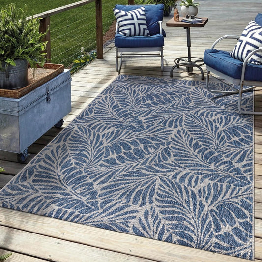 Keen Home Design Terrace Outdoor Area Rug - 12x15 Washable Indoor/Outdoor Rug for Patio, Kitchen, Balcony, Beach, Garden, Deck and Porch, Size: 12'x15'