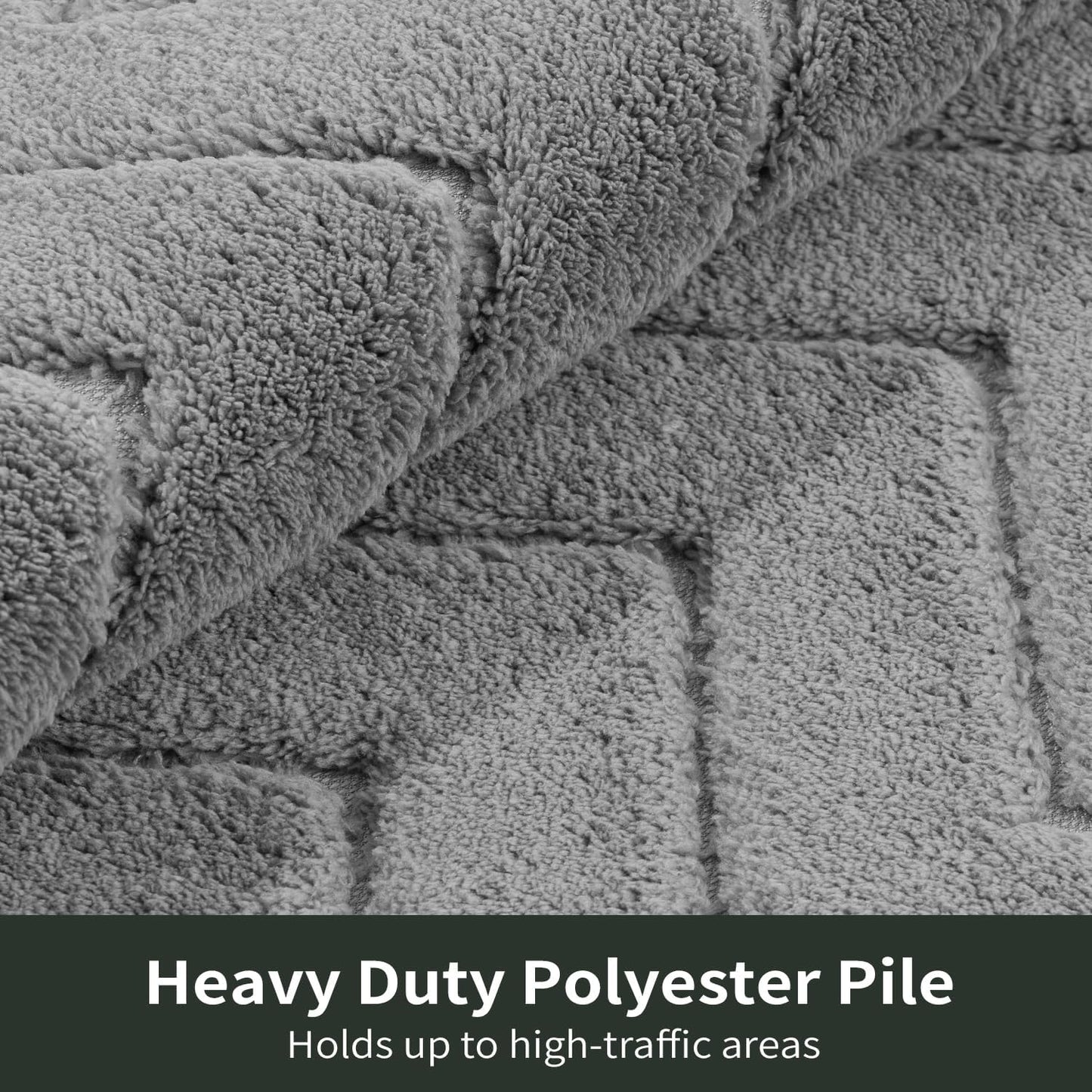 Stiio Dirt Trapper Door Mat 32x47 Inches, Front Doormat Indoor Outdoor Entrance Low Pile, All-Season, All-Weather Absorbent Entry Rug, Washable Non Slip Rug for Entryway, Grey