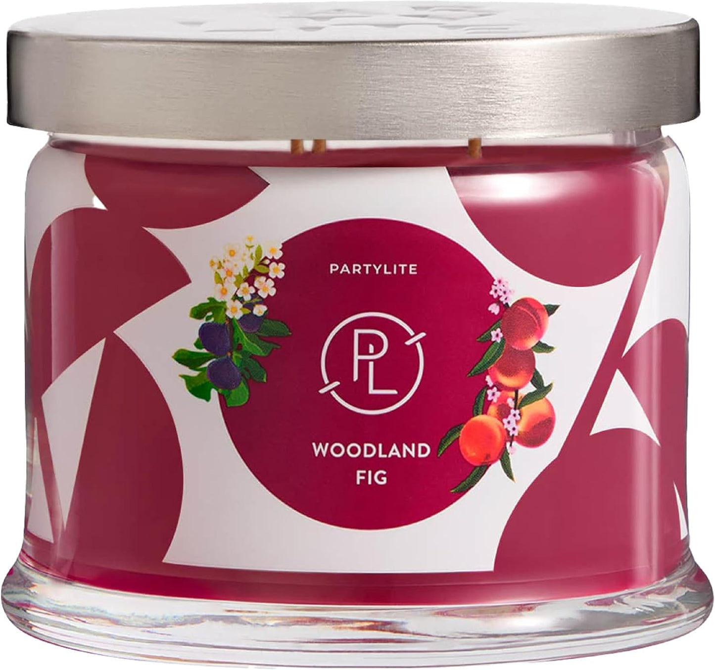 PartyLite 3-Wick Jar Candle, Highly Fragranced Clean Burning Glass Candle, 25-45 Hours Burn Time (Woodland Fig)
