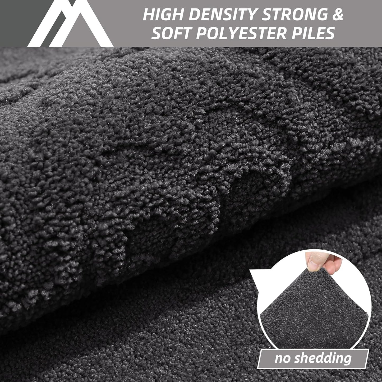 COSY HOMEER-Door-Mat-Non-Slip-Entryway-Rug 24”x36” Absorbent Welcome Mats Washable Dirt Trapper Door Mat Entrance Floor Mats for Front Back Doormats and Wet Shoes,Dark Grey