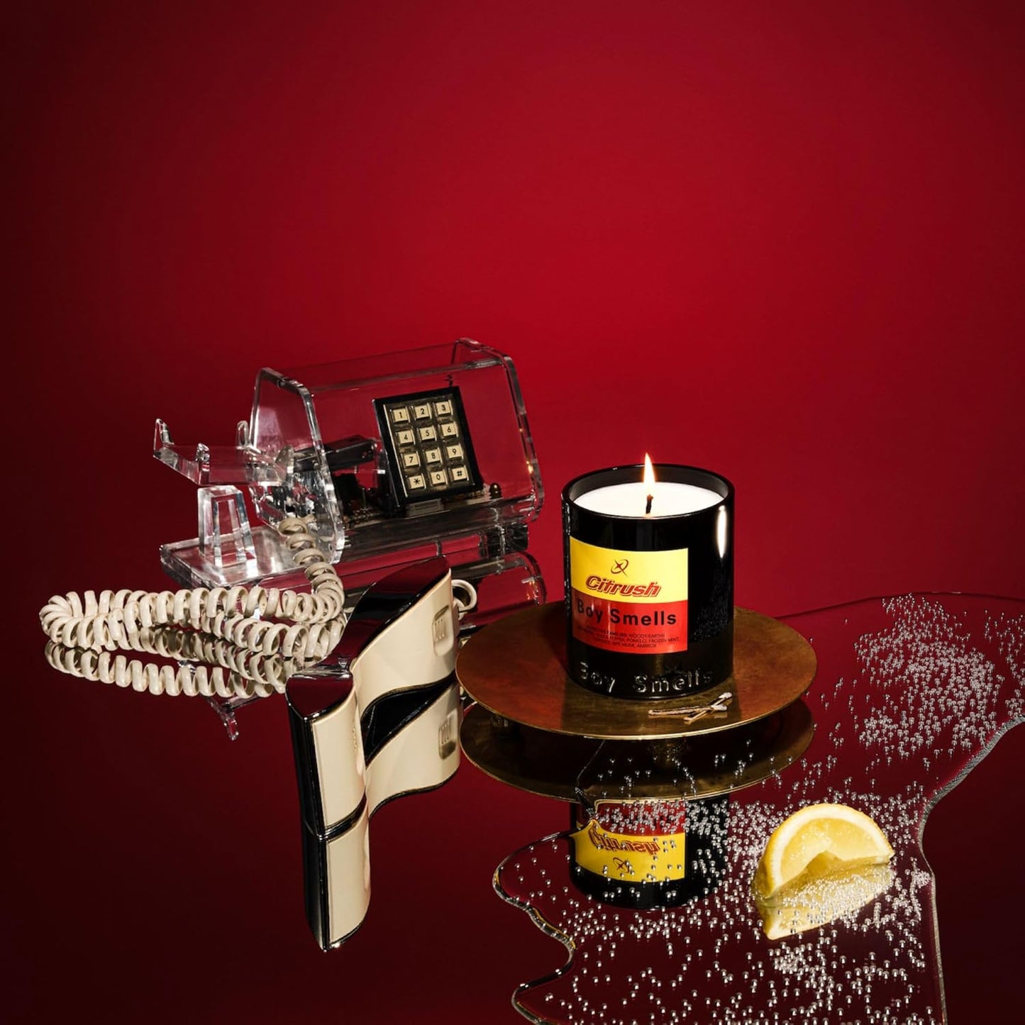 Boy Smells Citrush Candle – Bright Citrus Aroma – Warm Musk Finish – Pomelo Oil – Clean Burning Scented Candle – Long-Lasting Fragrance Throw – Vegan Soy Wax Blend – 9oz Glass Jar