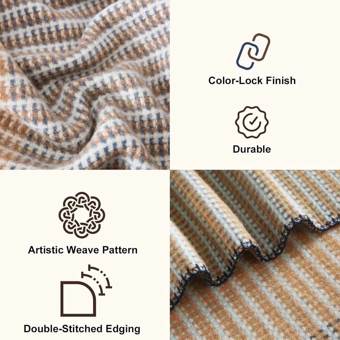 YOUR MOON Pure Merino Wool Blanket, King Size, 100% Australian Natural Wool, Washable, Hypoallergenic - Non-Itchy (Brownish Blue, 90 * 108)