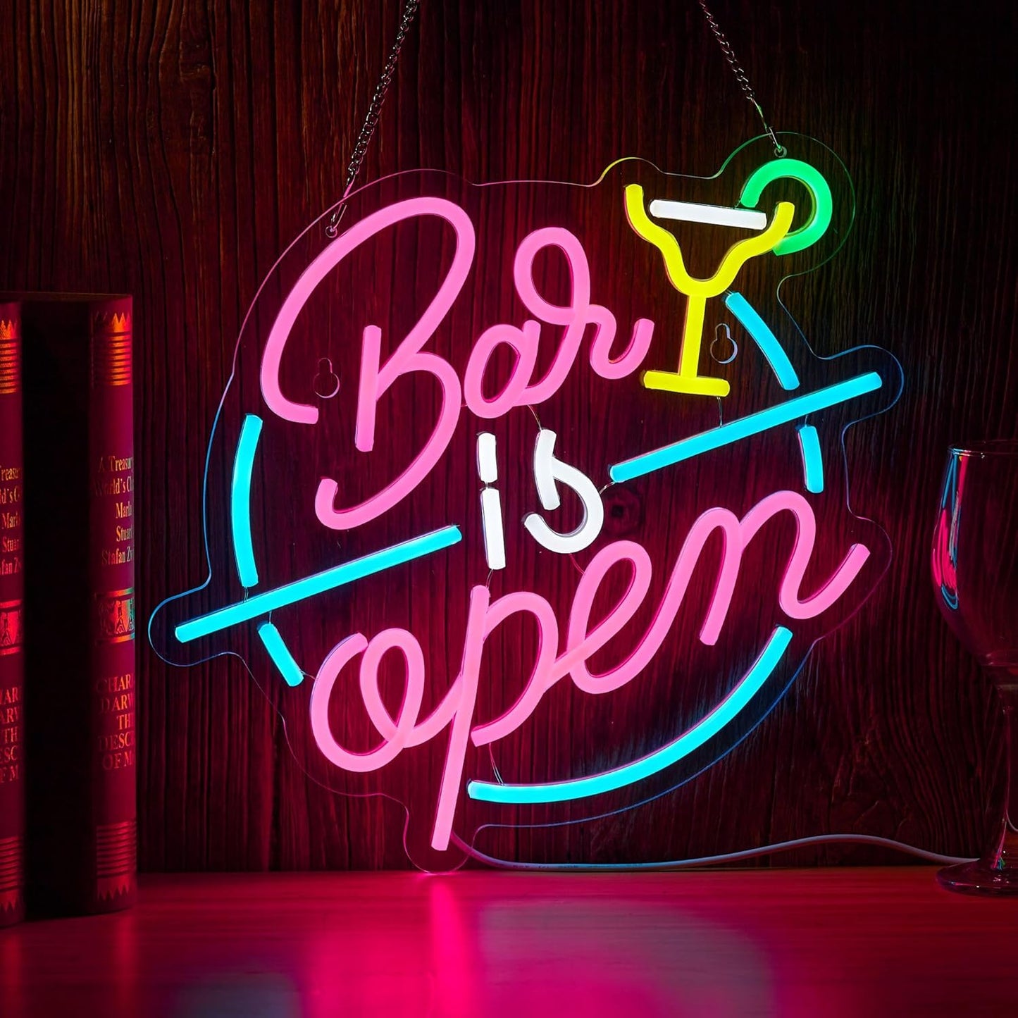 Bar Open Neon Sign for Wall Decor Open Beer Bar LED Light up Signs with Dimmer for Pub Party Man Cave Room Art Decor Gift