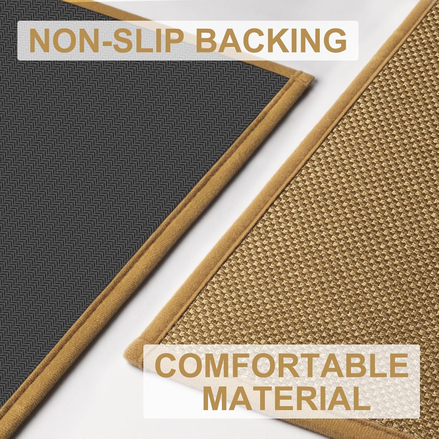 LEKEEPGO Door Mat 36"x59", Non Slip Door Mat Indoor Entrance, Rubber Backing Front Indoor Door mat Washable Absorbent Low-Profile Entryway Entry Resist Dirt Inside Door Mats, Light Brown