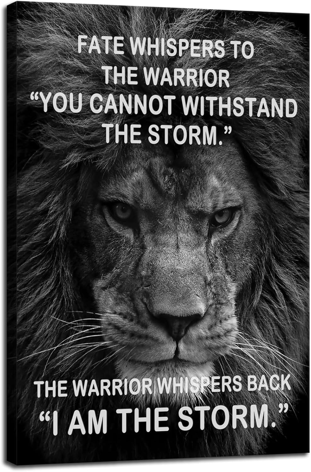 I Am The Storm Inspirational Canvas Wall Art Office Decor Motivational Painting Inspiring Entrepreneur Quotes Posters Prints Modern Home Decor Artwork Wooden Framed Ready to Hang[24" W x 36" H]