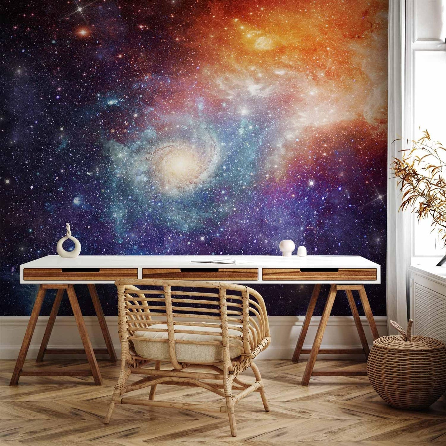 artgeist Wall Mural Cosmos Galaxy 116x83 in - Peel and Stick Self-Adhesive Wallpaper Removable Large Sticker Foil Wall Decor Print Picture Image Design f-C-0101-a-a