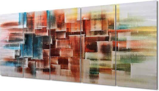 Yihui Arts Abstract Metal Wall Arts Hand Crafted Aluminum Artwork Large Modern Wall Accent for Living Room Bedroom Kitchen Decor