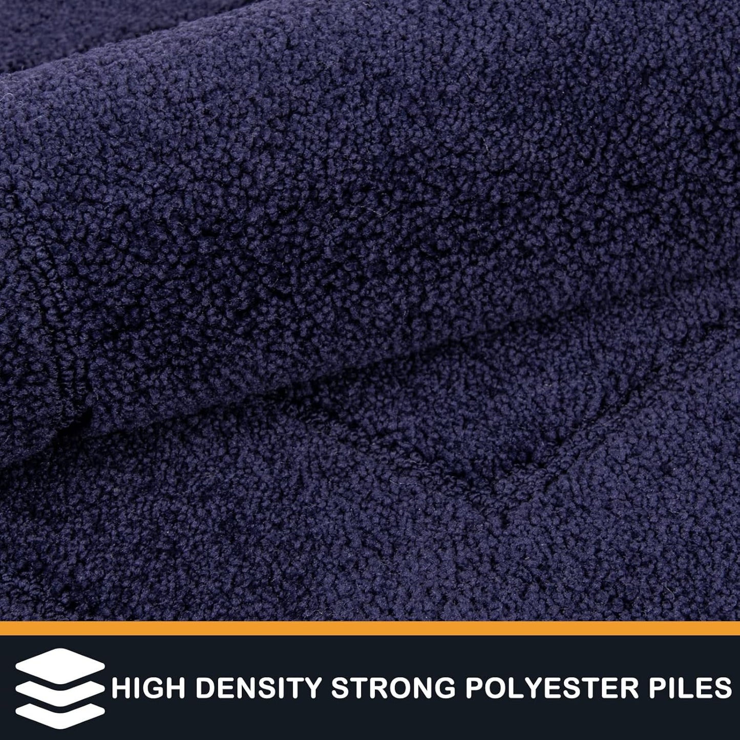 PURRUGS Dirt Trapping Door Mat 34" x 59", Non-Slip/Skid Machine Washable Entryway Area Rug, Dog Doormat, Super Absorbent Welcome Mat for Muddy Wet Shoes and Paws, Navy Blue