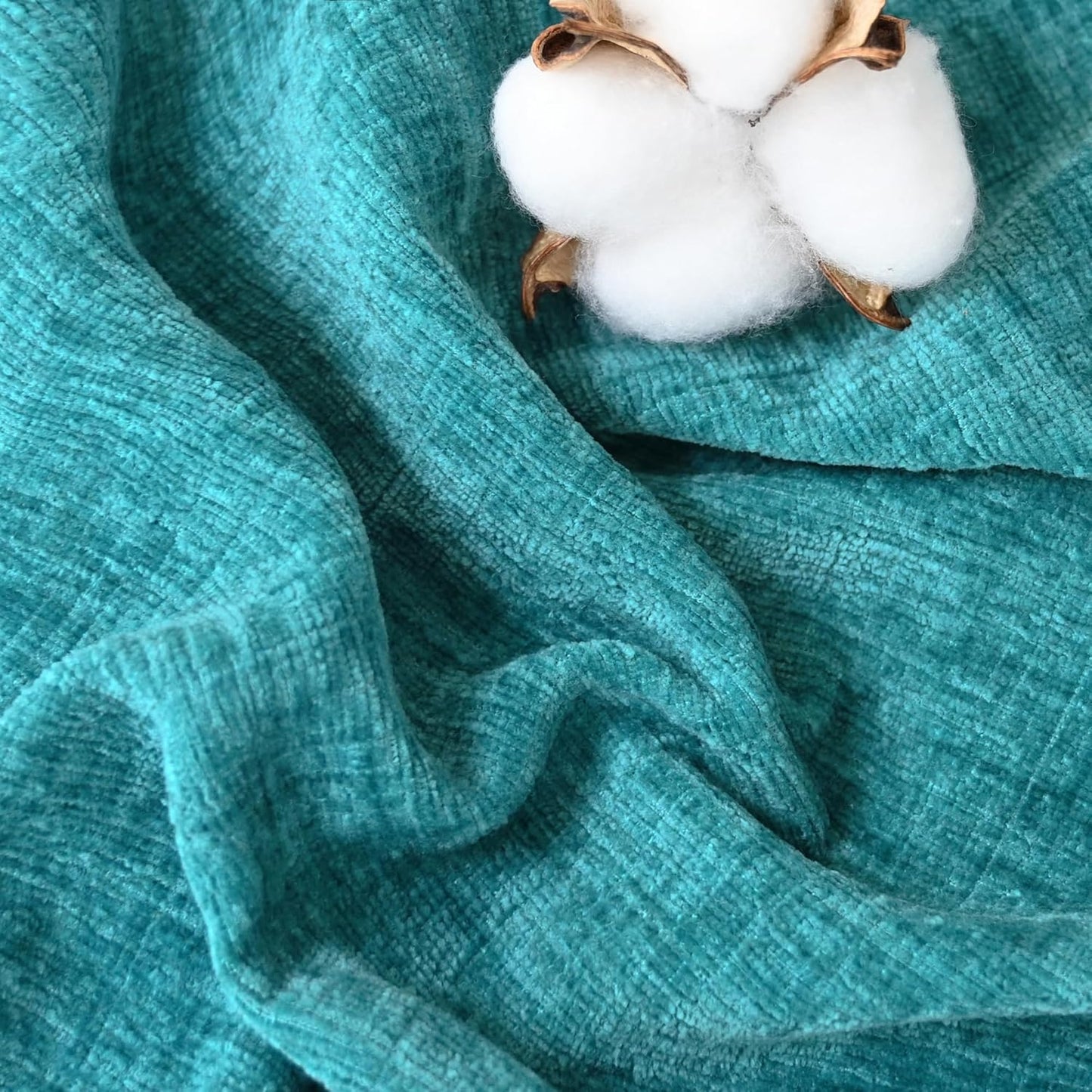 CaliTime Throw Pillow Covers Decorative 20 X 26 Inches Pack of 2 Cozy Chenille Standard Pillow Shams Cases for Couch Sofa Bed Living Room Home Lake Blue