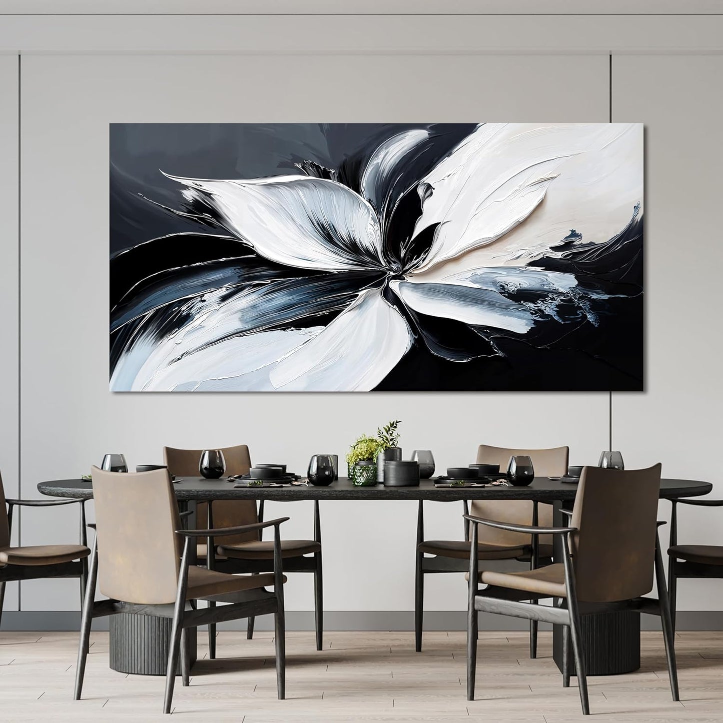 AIXMGSJS Canvas Abstract Wall Art Large Modern Black and White Wall Art Prints Abstract Canvas Art Wall Decor Wall Art for Living Room Artwork for Walls Home Office Decor 24" X 48"