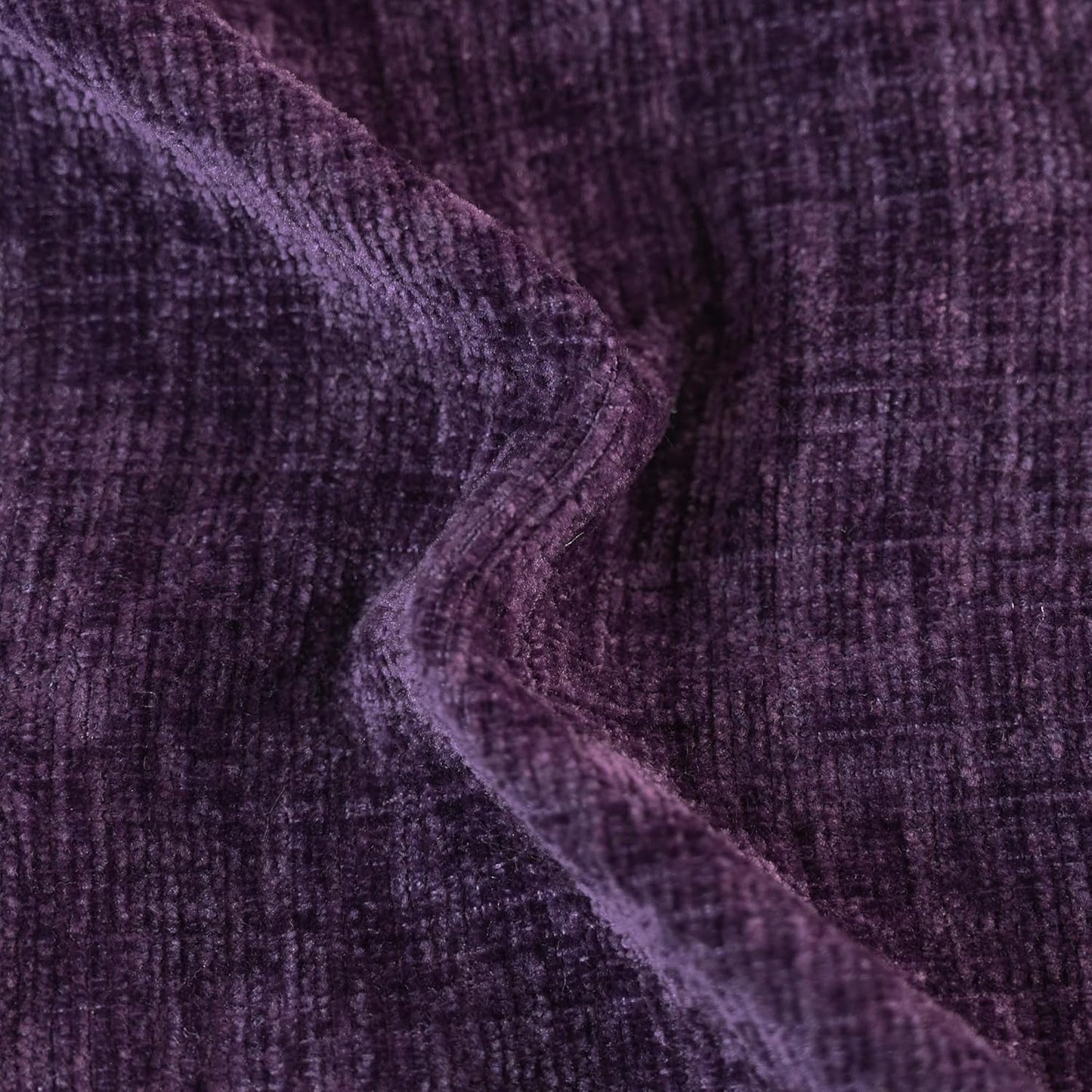 CaliTime Throw Pillow Covers Decorative 22 X 22 Inches Pack of 2 Cozy Chenille Cushion Cases for Couch Sofa Bed Living Room Home Plum Purple