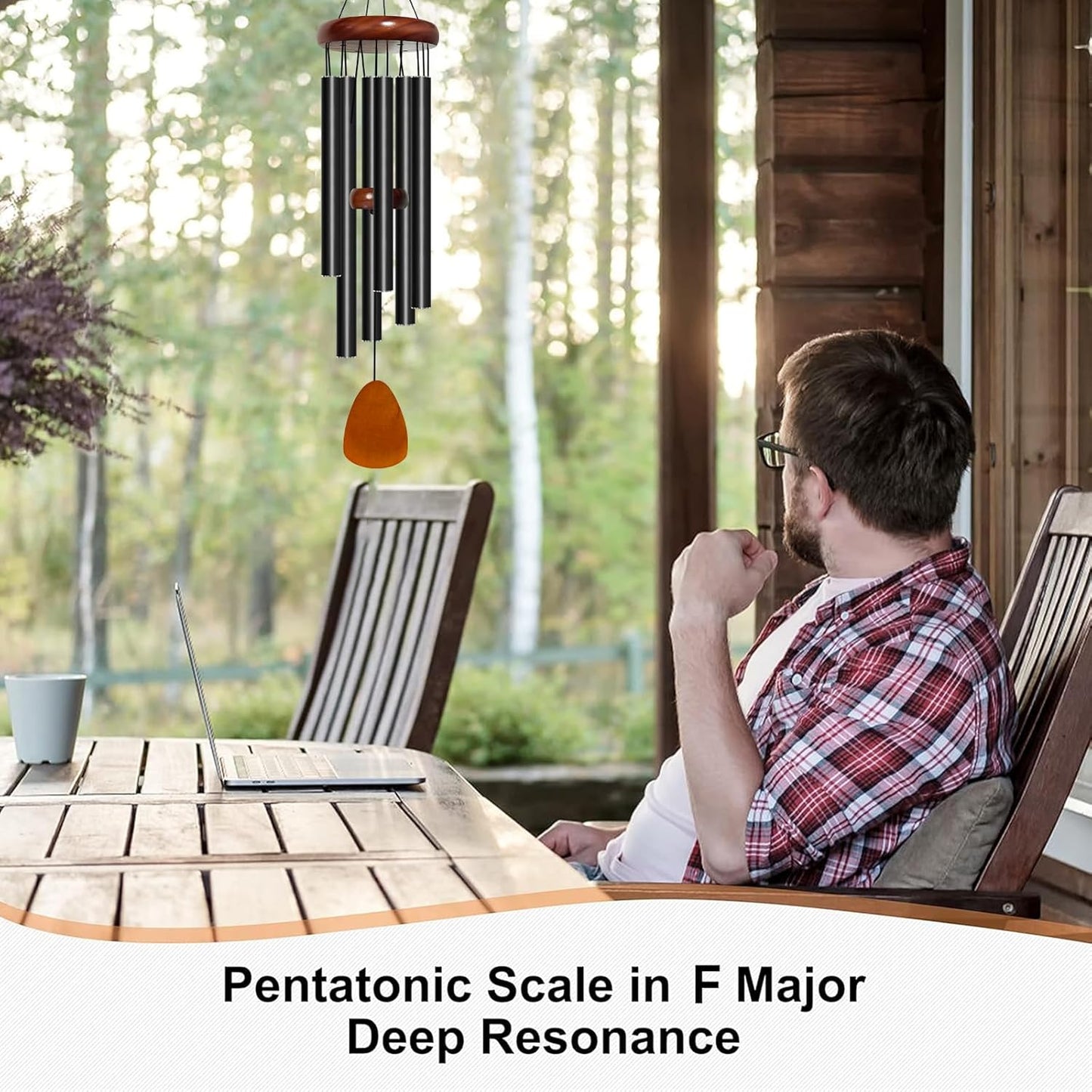 Wind Chime for Outside, 29 inch Aluminium Metal Wind Chimes, Relaxing Soothing Wind Chimes Outdoor, Decoration for Garden, Patio, Yard, Home, Gift for Mother's Day, Birthday(Waterdrop)