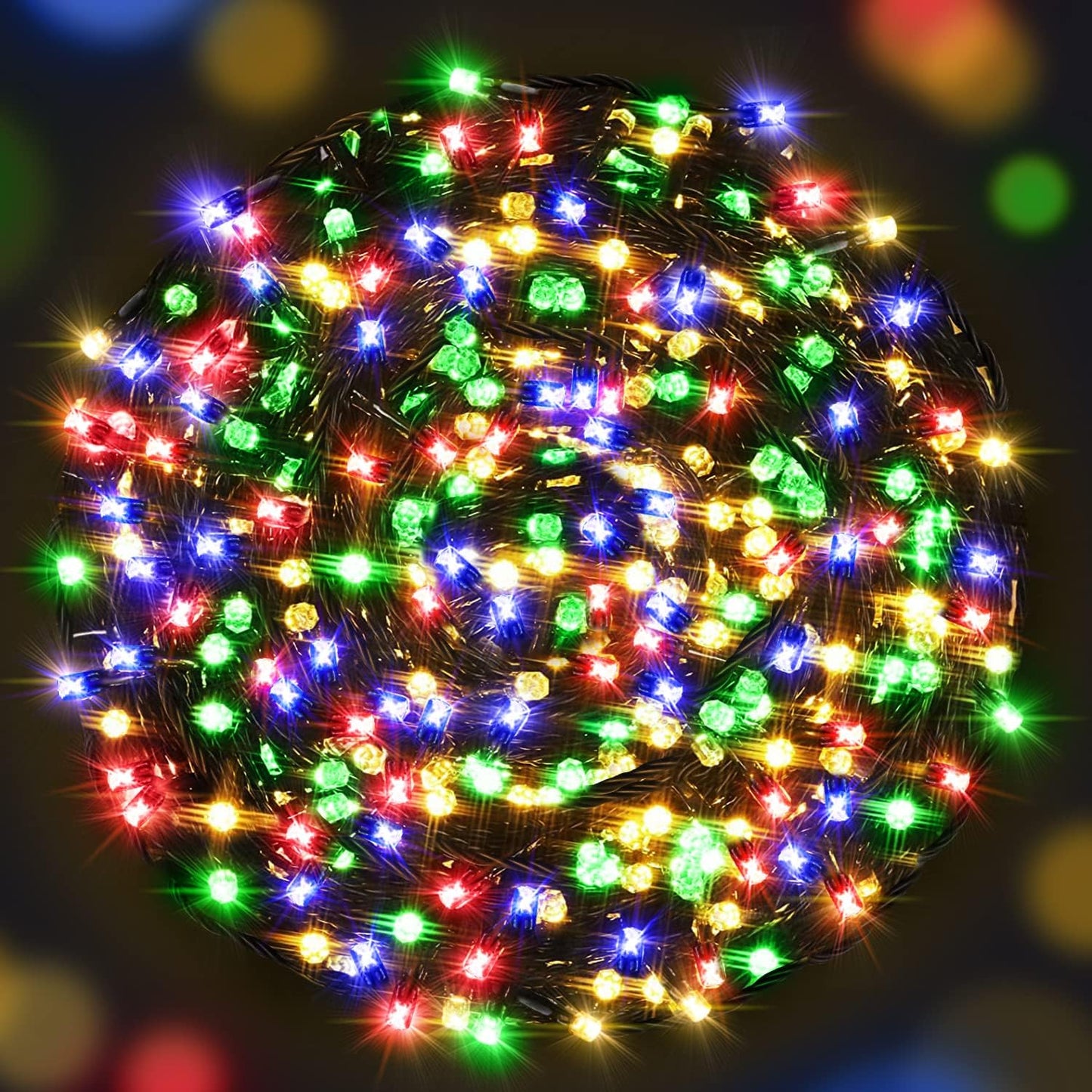 AmyHomie Halloween Lights Outdoor, 300LED Multicolor Christmas Lights with 8 Lighting Modes, End to End Connectable Fairy String Lights for Indoor Outdoor Christmas Decoration
