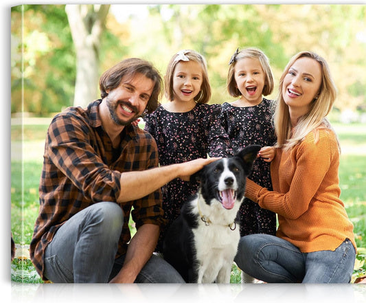 Custom Canvas Prints with Your Photos - Personalized Pictures Print, Customized Photo Gifts, Wall Art Poster Canvas Printing for Wedding, Family, Baby, Pets, Home Office Decor, Wrapped Frame 20x16